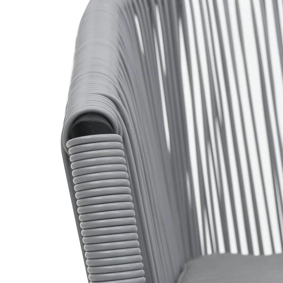 VidaXL - Tuinstoelen - Grijs - Polyetheen - 2 Stuks 10 VidaXL - Tuinstoelen - Grijs - Polyetheen - 2 Stuks - Afbeelding 8