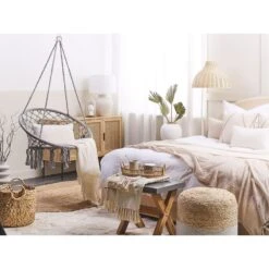 Beliani Hangstoel GABELLA - Grijs Katoen 9 Beliani Hangstoel GABELLA - Grijs Katoen -Geselecteerde Tuinmeubelwinkel f6a01ceab96941e8a81d4aae27f573e8