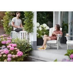 Keter Troy Adirondack Tuinstoel - Set Van 2 - 85x80x96.5cm - Wit -Geselecteerde Tuinmeubelwinkel fa5a52b8f5f843c1988898014518734f