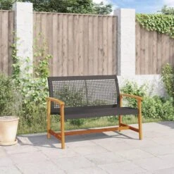 VidaXL - Tuinbank - Zwart - Poly Rattan En Acaciahout - 112 Cm 13 VidaXL - Tuinbank - Zwart - Poly Rattan En Acaciahout - 112 Cm -Geselecteerde Tuinmeubelwinkel fc7abfc4028847409845fd24bb3f9904