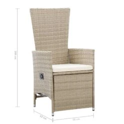 VidaXL - Tuinstoelen - Beige - Poly Rattan - 2 Stuks - Met Kussens -Geselecteerde Tuinmeubelwinkel ff3d86e6bd6d488ba14b77d8f9f32462