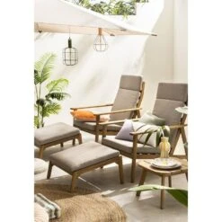 Lounge Fauteuil Jura - Acacia/grijs 14 Lounge Fauteuil Jura - Acacia/grijs -Geselecteerde Tuinmeubelwinkel sf 50103030 9050