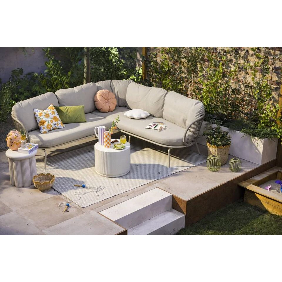 Tuinbijzettafel Rafinna - Zand - 38x50x50 Cm 4 Tuinbijzettafel Rafinna - Zand - 38x50x50 Cm - Afbeelding 2