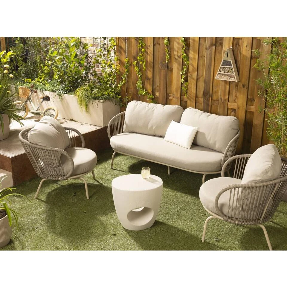 Tuinbijzettafel Corfu - Zand - 46x50x40 Cm 7 Tuinbijzettafel Corfu - Zand - 46x50x40 Cm - Afbeelding 5